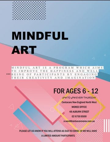 Centacare New England North West: Mindful Art For Ages 6 - 12